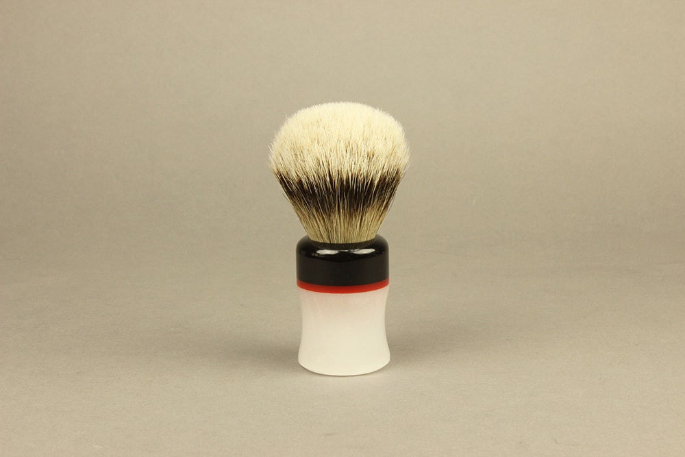 Acrylic Handle Shaving Brush, Natural Bristle
