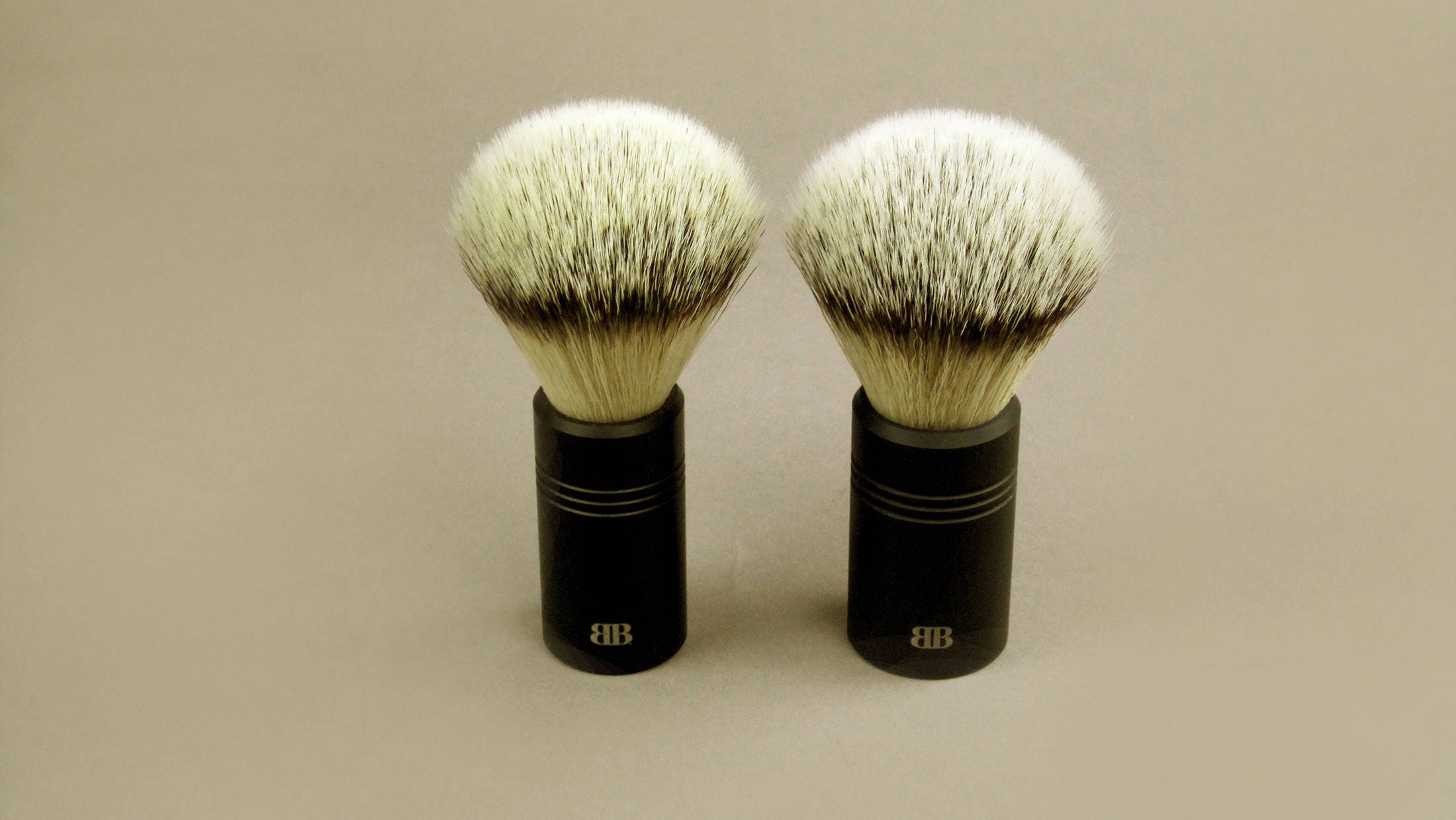 Anodized Aluminum Handle Shaving Brush, Synthetic Fiber